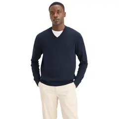 DOCKERS - Sweater Hombre V-Neck Regular Fit Azul Dockers.