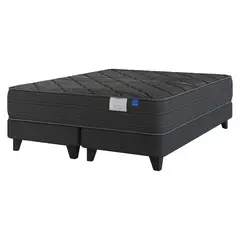 FLEX - Cama Europea Black 2 Plazas X 2.00Mt Base Dividida